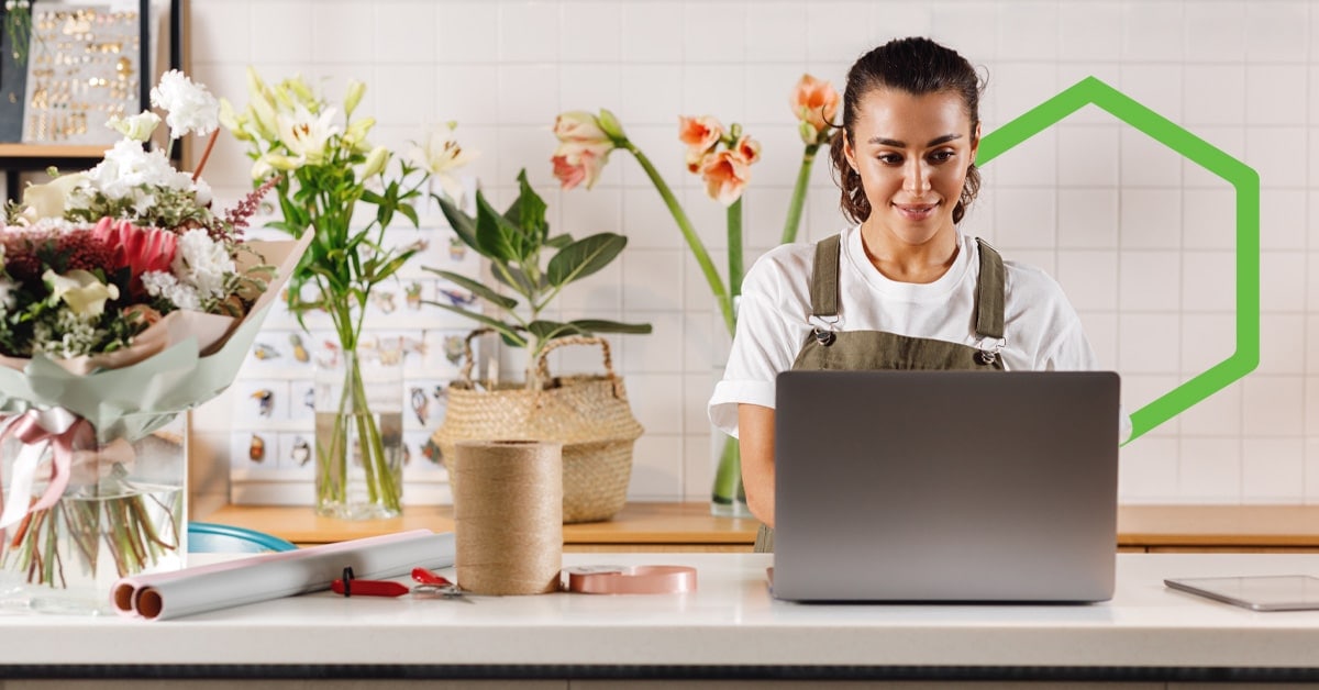 Woman looking at her computer