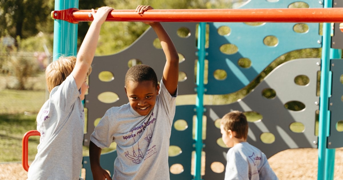 Children playing on the playground